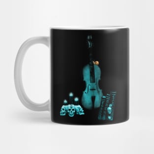 Awesome dark fantasy violin with skulls Mug